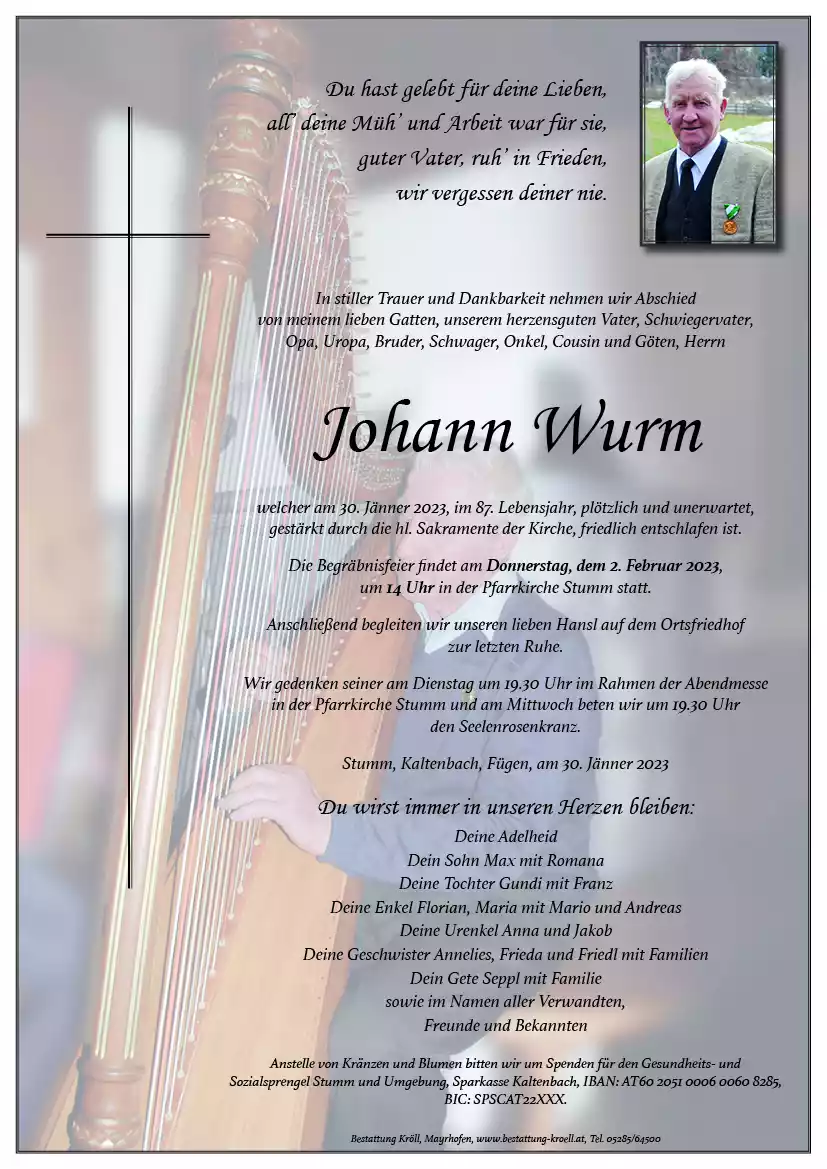 Parte von Johann Wurm